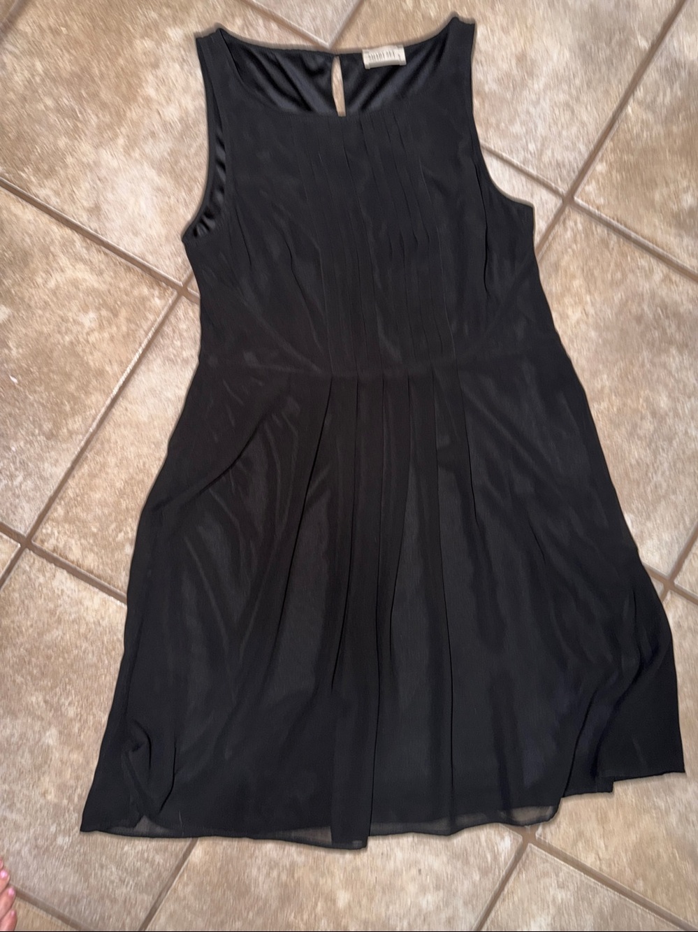 Smart Set Black Pleated Sleeveless Dress